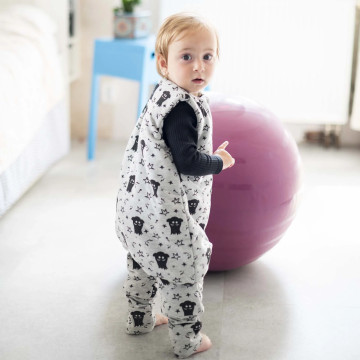 ESITO | Spací pytel s nohavicemi Šedý melír - šedá / 9 m - 36 m