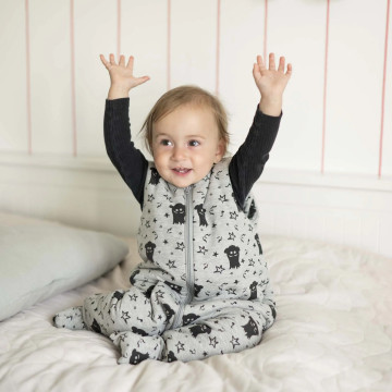 ESITO | Spací pytel s nohavicemi Šedý melír - šedá / 9 m - 36 m