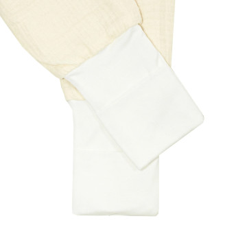 ESITO | Mušelínový spací pytel s nohavicemi Cream - smetanová / 9 m - 36 m