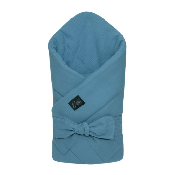 ESITO | Mušelínová zavinovačka pro miminko Denim blue 85x85 cm - džínová modrá / 85 x 85 cm