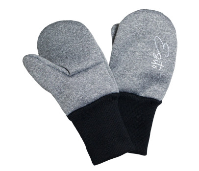 ESITO | Palcové rukavice softshell Šedý melír - šedá / 2 - 3 roky
