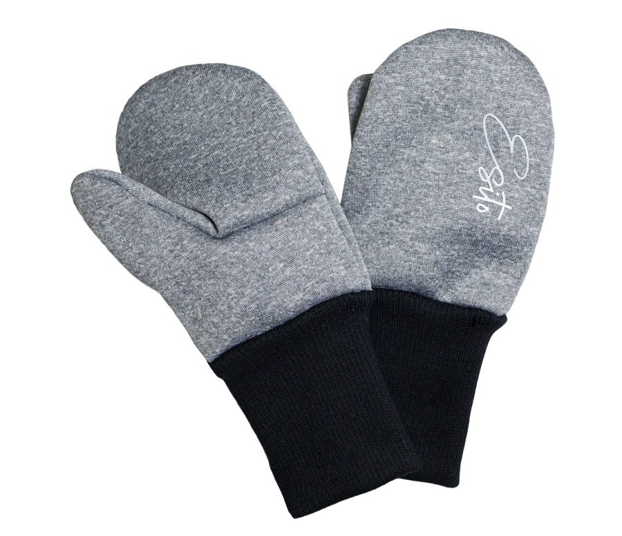ESITO | Palcové rukavice softshell Šedý melír - šedá / 2 - 3 roky