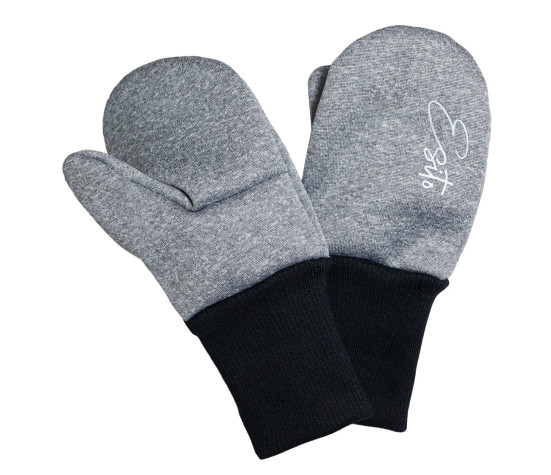 ESITO | Palcové rukavice softshell Šedý melír - šedá / 2 - 3 roky