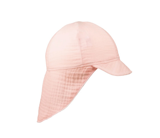 ESITO | Dětská kšiltovka s krytím krku mušelín Pink - růžová / XXS