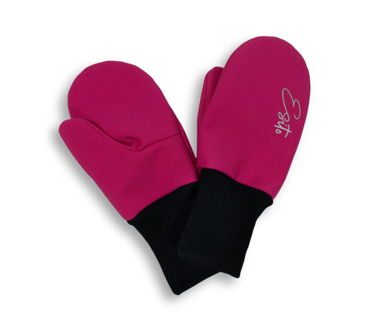 ESITO | Palcové rukavice softshell Raspberry pink - malinová / 2 - 3 roky