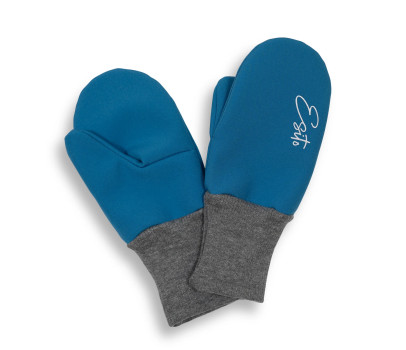 ESITO | Palcové rukavice softshell Turquoise - modrá / 2 - 3 roky