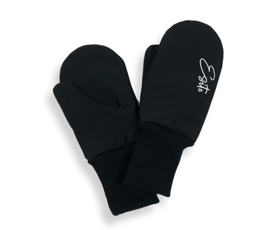 ESITO | Palcové rukavice softshell Black - černá / 2 - 3 roky