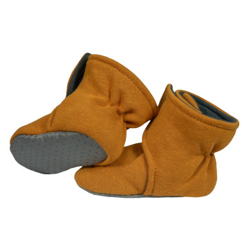 ESITO | Capáčky barefoot Warmkeeper Antique gold - okrová / 2 - délka stélky: 12 cm
