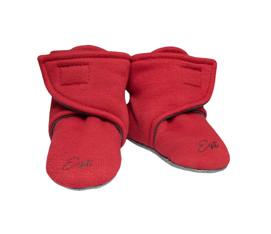 ESITO | Capáčky barefoot Warmkeeper Cerise red - červená / 2 - délka stélky: 12 cm
