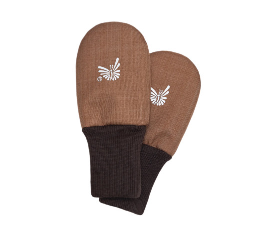 ESITO | Zimní bezpalcové rukavice softshell s beránkem Brown - hnědá / 74 - 80