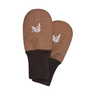 ESITO | Zimní bezpalcové rukavice softshell s beránkem Brown - hnědá / 74 - 80