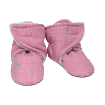 ESITO | Capáčky barefoot Softshell Lamb Antique pink - růžová / 2 - délka stélky: 12 cm