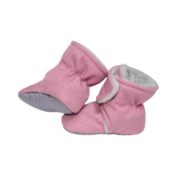 ESITO | Capáčky barefoot Softshell Lamb Antique pink - růžová / 2 - délka stélky: 12 cm