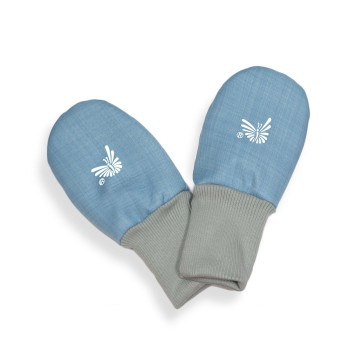 ESITO | Zimní bezpalcové rukavice softshell s beránkem Sky blue - modrá / 74 - 80
