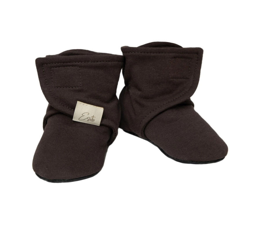 ESITO | Capáčky barefoot Cotton Brown - hnědá / 2 - délka stélky: 12 cm