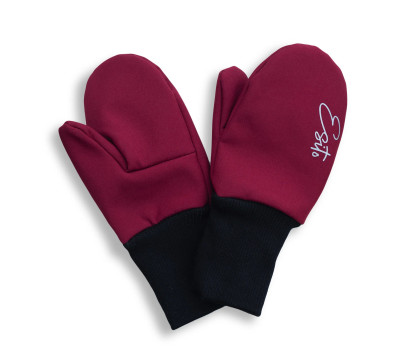 ESITO | Palcové rukavice softshell Fuchsie - fuchsiová / 2 - 3 roky