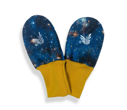 ESITO | Rukavice softshell bezpalcové Galaxie - modrá / 74 - 80