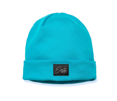 ESITO | Žebrovaná čepice rolled up Color Turquoise - tyrkysová / 34