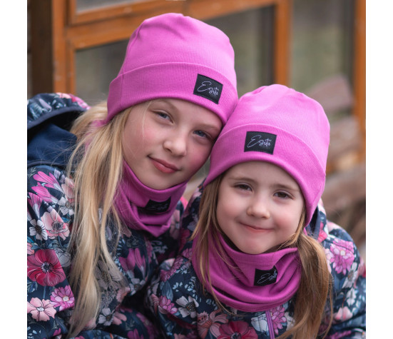 ESITO | Žebrovaný nákrčník Color HOT pink - růžová / 48