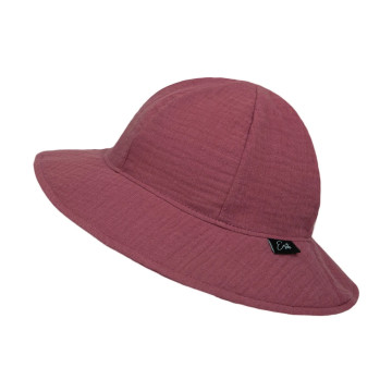 ESITO | Dívčí klobouk mušelín Ruby red - rubínová / XS