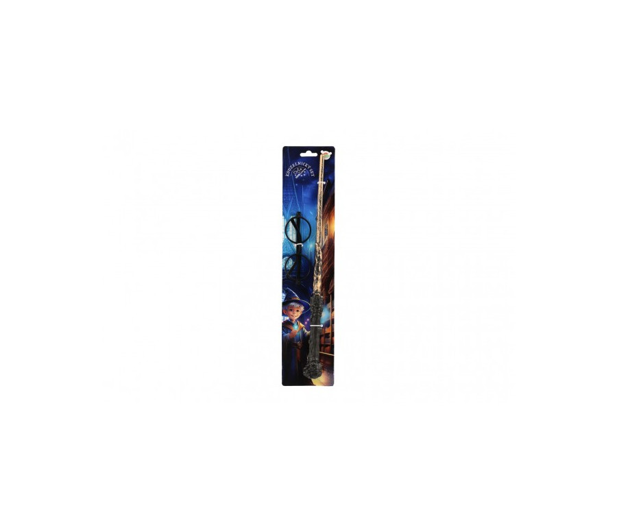 Kouzelnický set - hůlka 40cm, brýle plast na kartě 9,5x42,5cm karneval
