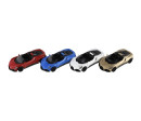 Auto Kinsmart Bugatti Mistral kov/plast 13cm na zpětné natažení 4 barvy 12ks v boxu