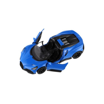 Auto Kinsmart Bugatti Mistral kov/plast 13cm na zpětné natažení 4 barvy 12ks v boxu