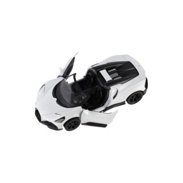 Auto Kinsmart Bugatti Mistral kov/plast 13cm na zpětné natažení 4 barvy 12ks v boxu