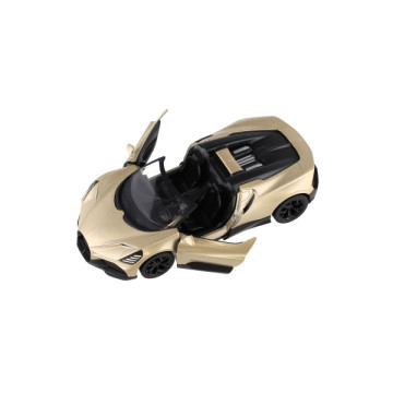 Auto Kinsmart Bugatti Mistral kov/plast 13cm na zpětné natažení 4 barvy 12ks v boxu