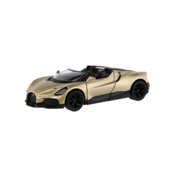 Auto Kinsmart Bugatti Mistral kov/plast 13cm na zpětné natažení 4 barvy 12ks v boxu