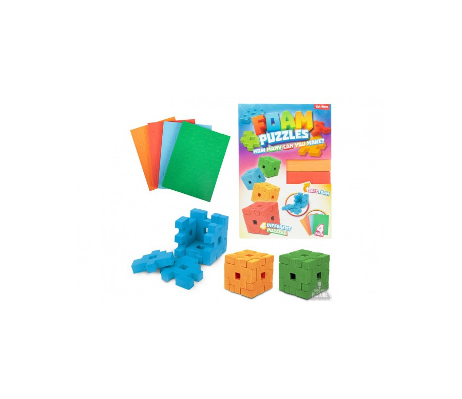 Stavebnice puzzle 3D pěnové kostka v krabici 18,5x28x3cm