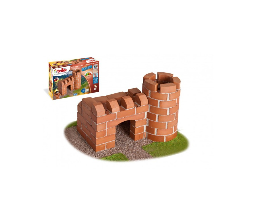 Stavebnice Teifoc Hrádeček 100ks v krabici 29x18x8cm