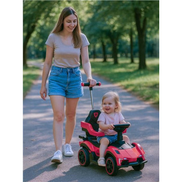 Dětské odrážedlo Baby Mix Speed s vodící tyčí červené