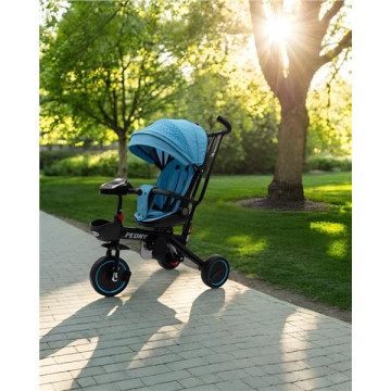 Dětská tříkolka Baby Mix Peony EVA modrá, Modrá