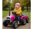 Elektrický traktor Baby Mix Erick růžový Elektrický traktor Baby Mix Erick růžový