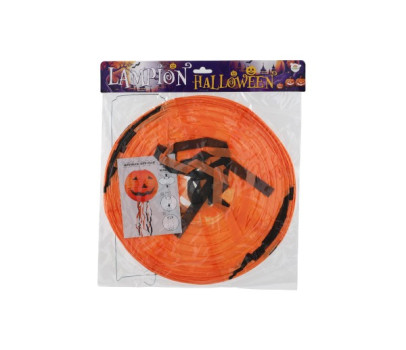 Lampion koule Halloween se střapci papír průměr 30cm v sáčku (bez hůlky) 3 druhy karneval