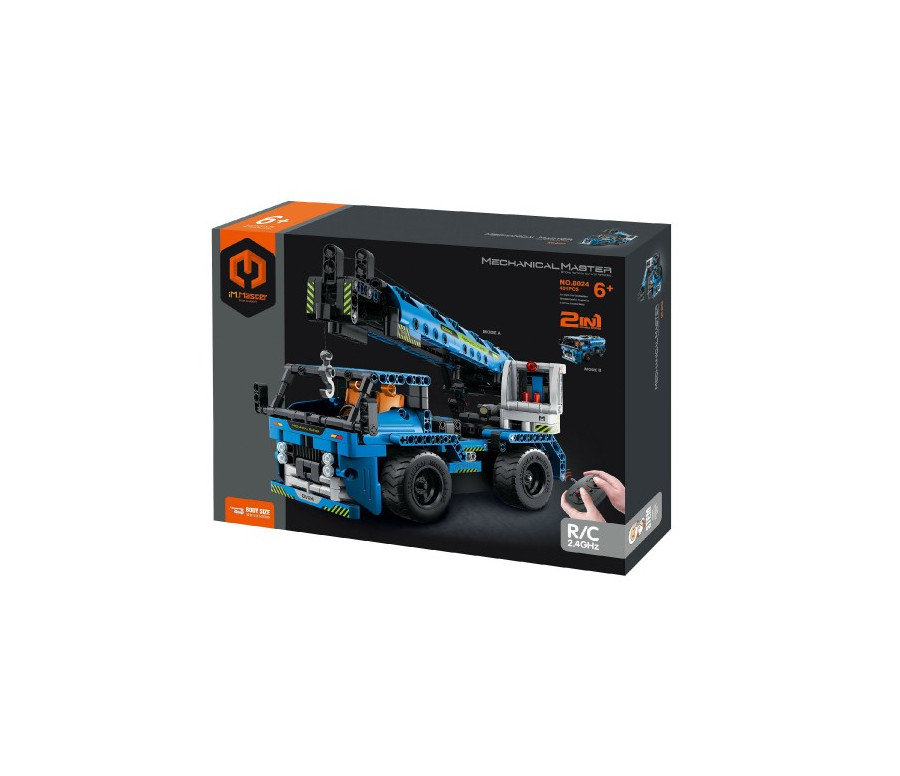 Stavebnice iM.MASTER nákladní auto RC 2v1plast 2,4GHz 401 dílků na baterie v krabici 35x27x7cm