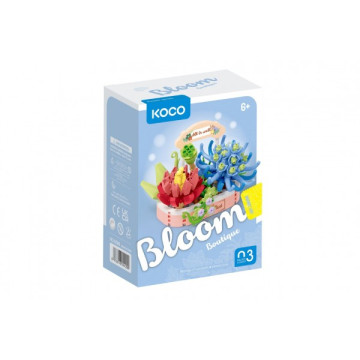 Stavebnice mini KOCO Kouzlo sukulentů plast 271ks v krabičce 11x15x6cm