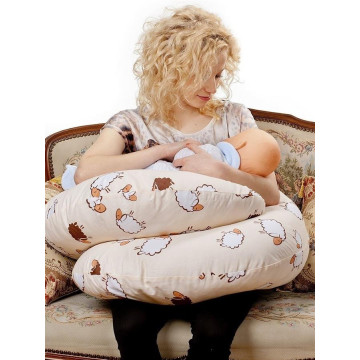 Univerzální kojící polštář ve tvaru C New Baby cappuccino 285 x16