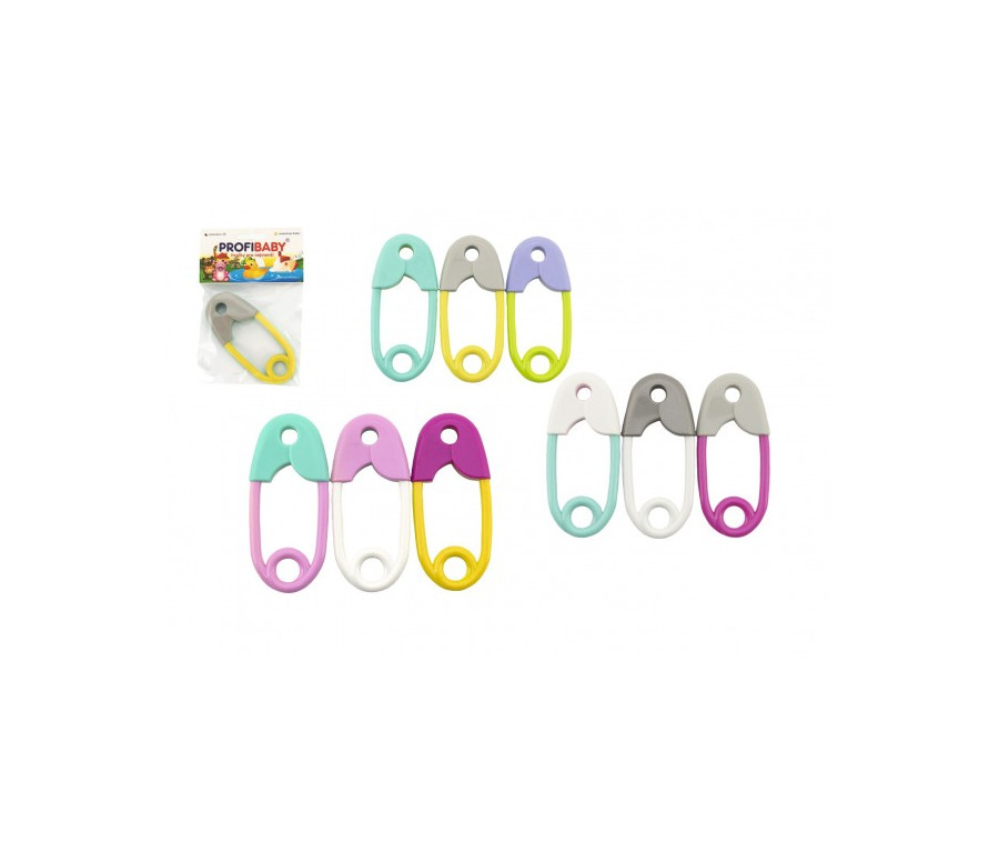 Chrastítko špendlík plast 12cm mix barev v sáčku 0m+ Chrastítko špendlík plast 12cm mix barev v sáčku 0m+