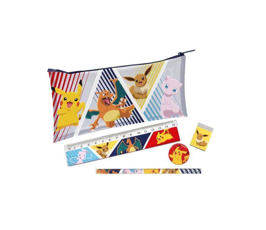 Penál Pokémon s doplňky plast 19x11cm Penál Pokémon s doplňky plast 19x11cm