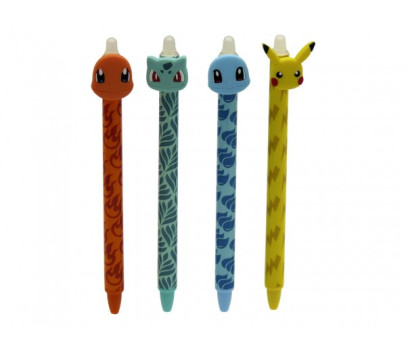Tužka/pero gumovací Pokémon 15cm plast 6 barev 36ks v boxu