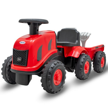 Dětské odrážedlo traktor s vlečkou Benny Baby Mix červený, Červená