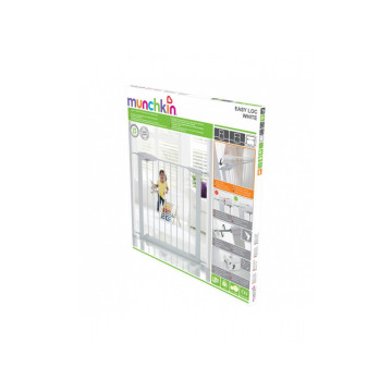 Munchkin - Bezpečnostní dětská zábrana Easy Loc bílá se 7 cm rozšířením ZDARMA