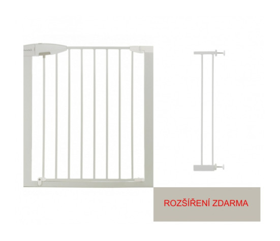 Munchkin - Bezpečnostní dětská zábrana Easy Loc bílá se 14 cm rozšířením ZDARMA