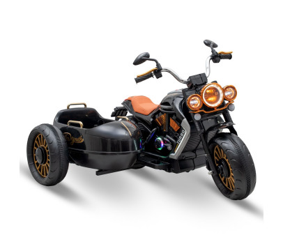 Dětská elektrická motorka SideCar Baby Mix černá
