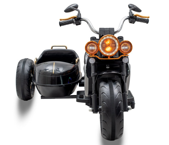 Dětská elektrická motorka SideCar Baby Mix černá