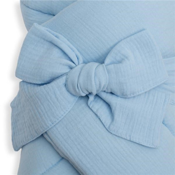 Mušelínová šněrovací zavinovačka New Baby blue, Modrá