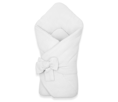 Mušelínová šněrovací zavinovačka New Baby white