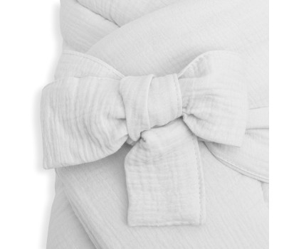 Mušelínová šněrovací zavinovačka New Baby white